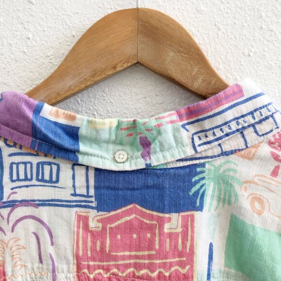 CHUBBIES The King Street Short Sleeve Button Down Shirt Size Medium - Picture 5 of 10